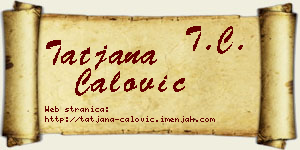 Tatjana Ćalović vizit kartica